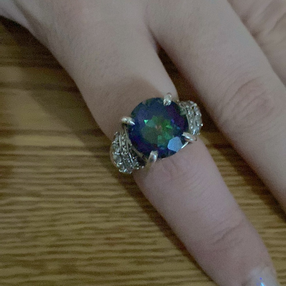 ***SILVER MYSTIC RAINBOW RING*** - Picture 5 of 5